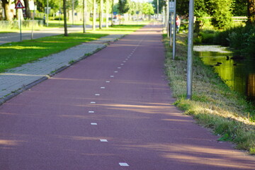 A bicycle path in the Netherlands