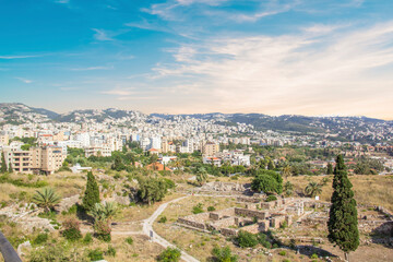 Fototapeta premium Beautiful view of the ancient voice of Byblos (also known as Jubayl or Jebeil), Lebanon