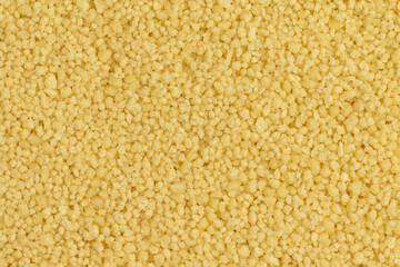 Organic groats couscous. Top view, close-up.