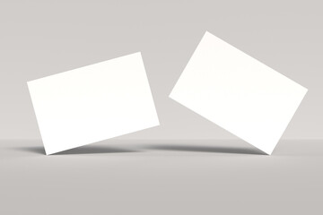 blank white business cards mock up.