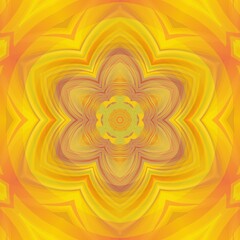 bright floral fantasy symmetric hexagonal kaleidoscopic design