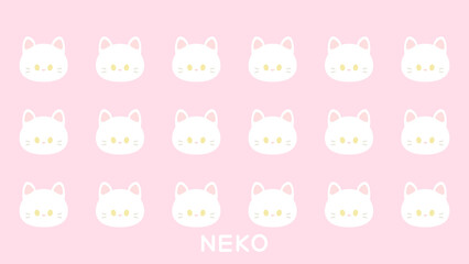 ほっぺた色のねこ壁紙