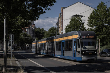 Tram in the Streets of Leipzig 3