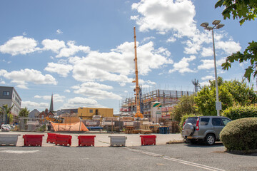 Fototapeta na wymiar construction site with crane