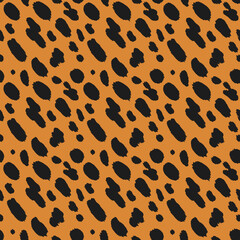 Fototapeta na wymiar Seamless vector pattern of cheetah skin and fur.