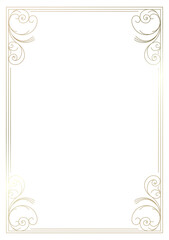 Golden vintage style frame border design 