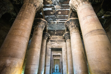 Temple of Edfu, Temple of Horus, Egypt - obrazy, fototapety, plakaty