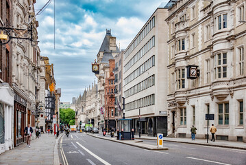 Fototapeta na wymiar Hight Holborn Street at London UK on May 22, 2022.