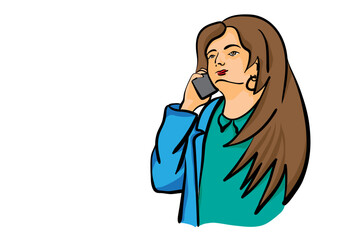 a woman talking on phone