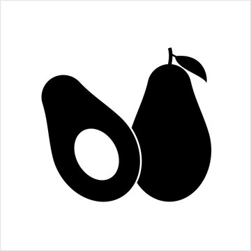 Avocado Icon, Fruit Icon, Avocado Pear, Alligator Pear