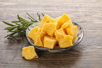 Pieces of delicous parmesan cheese