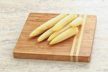 Raw natural organic baby corn