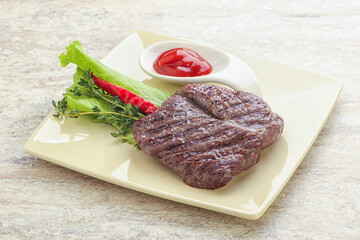 Grilled machete skirt beef steak
