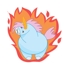 Sticker pack unicorn funny, unicorn angry, unicorn sad, unicorn in love, unicorn raining, stickers for printing, stickers for social networks