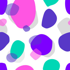 Artistic organic seamless pattern with circles