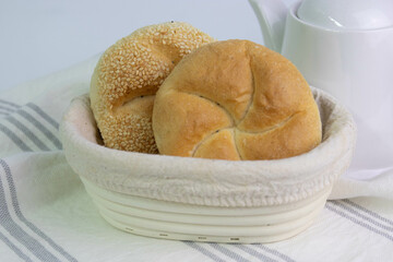 Close up Kaiser Roll ,Vienna Roll , Traditional Bread from Austria ,