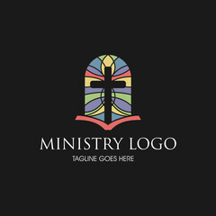 ministry premium logo designs concept  - obrazy, fototapety, plakaty