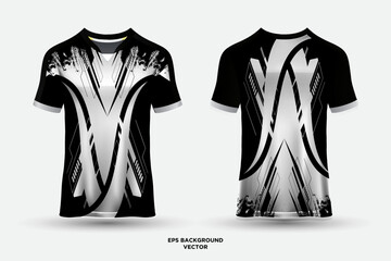 Futuristic jersey design suitable for sports, racing, soccer, gaming and esports vector © Doharma