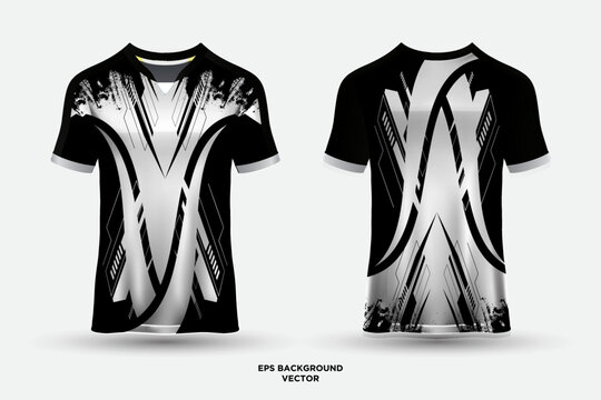 Futuristic jersey design suitable for sports, racing, soccer, gaming and esports vector