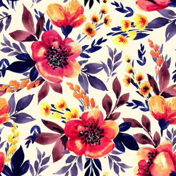 Seamless floral pattern. Fabric and packaging design.