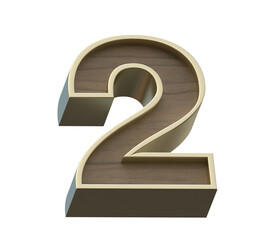 A 3d rendering image of goden and wooden alphabets