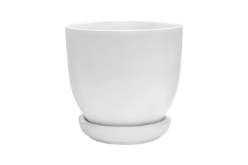 plant pots and saucers isolated on transparent background