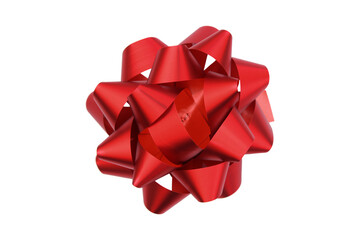red ribbon on isolated on transparent background - Powered by Adobe