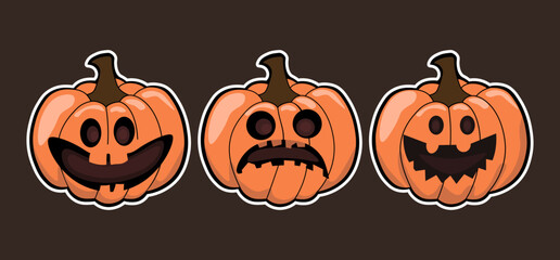 pumpkin for celebration design. icon art background vector. Isolated vector illustration. Vector drawing.