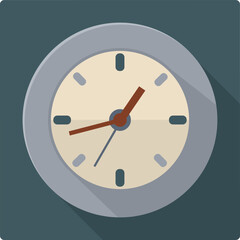 Clock icon. Vector illustration, flat vector.
