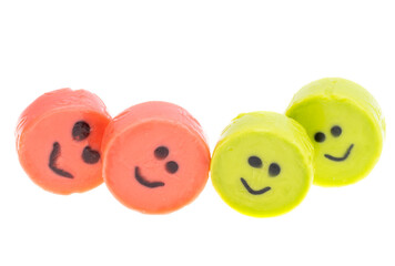 candy emoticons isolated