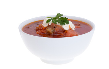 ukrainian borscht with sour cream
