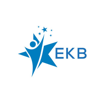 EKB Letter logo white background .EKB Business finance logo design vector image in illustrator .EKB letter logo design for entrepreneur and business. 
