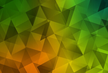 Light Green, Yellow vector abstract mosaic backdrop.