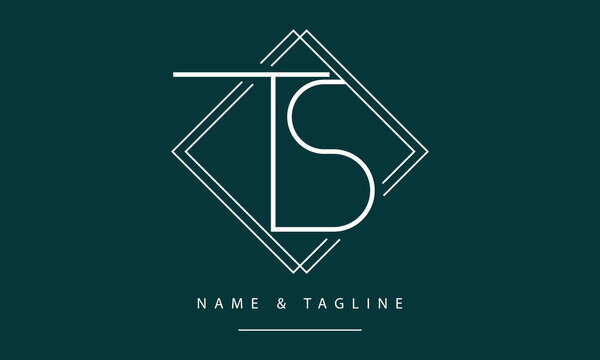 Alphabet letter icon logo TS