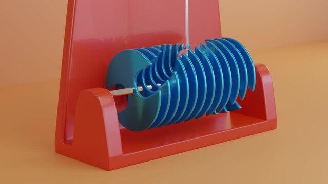 Pendulum swinging. Satisfying video. Looped 3d animation.