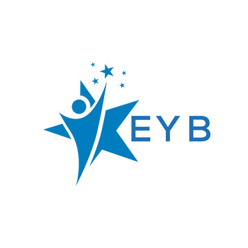 EYB Letter logo white background .EYB Business finance logo design vector image in illustrator .EYB letter logo design for entrepreneur and business.

