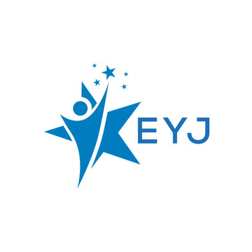 EYJ Letter logo white background .EYJ Business finance logo design vector image in illustrator .EYJ letter logo design for entrepreneur and business.
