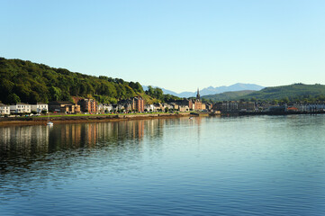 Fototapeta na wymiar The town of Rothesay, on Scotland's Isle of Bute