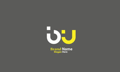 Alphabet letters Initials Monogram logo BU, UB, B and U