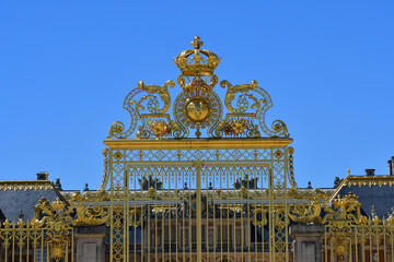 Fototapeta na wymiar Versailles; France - june 19 2022 : Versailles castle