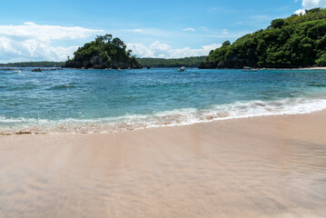 View of Crystal bay beach in Nusa Penida Island Bali Indonesia