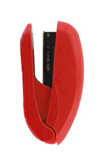 Cutout of an isolated red stapler with the transparent png background - obrazy, fototapety, plakaty