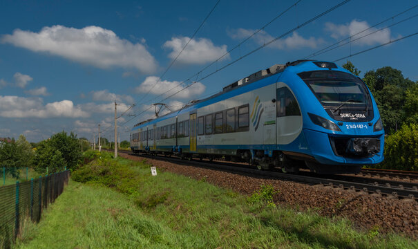 Goczalkowice small station near Bielsko Biala town in summer hot day 12 08 2022