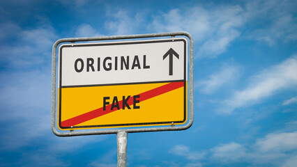 Street Sign Original versus Fake