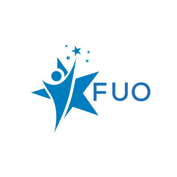 FUO Letter logo white background .FUO Business finance logo design vector image in illustrator .FUO letter logo design for entrepreneur and business.

