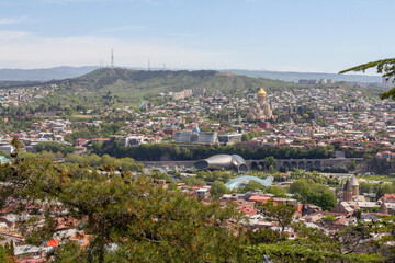 A beautiful panoramic view of the city of Tbilisi. Georgia country