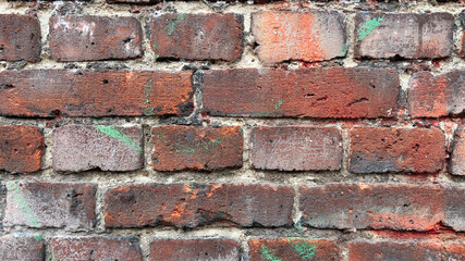 TŁO ZE STARYM CEGLANYM MUREM. ŚCIANA Z CEGIEŁ.