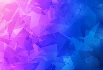 Light Pink, Blue vector texture with abstract poly forms.
