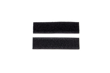 Two pieces of velcro in black.