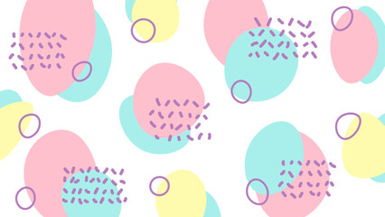 Abstract colorful background with round shapes. Vector on white.